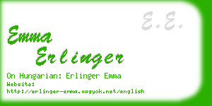 emma erlinger business card